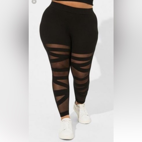 torrid Pants - 2pk TORRID NWT Crop Signature Waist Cutout Mesh-Back Legging
